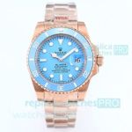 AAA Reissue Rose Gold Rolex Submariner Blaken Tiffany Dial 8215 Watch 40mm 
